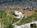 Findling Siebenschneiderstein und weitere Geschiebe an der Küste bei Kap Arkona, Insel Rügen, Mecklenburg-Vorpommern, (D) (4) 01.07.15.JPG